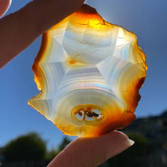 RAINBOW IRIS AGATE Slice - Picture 6 of 8